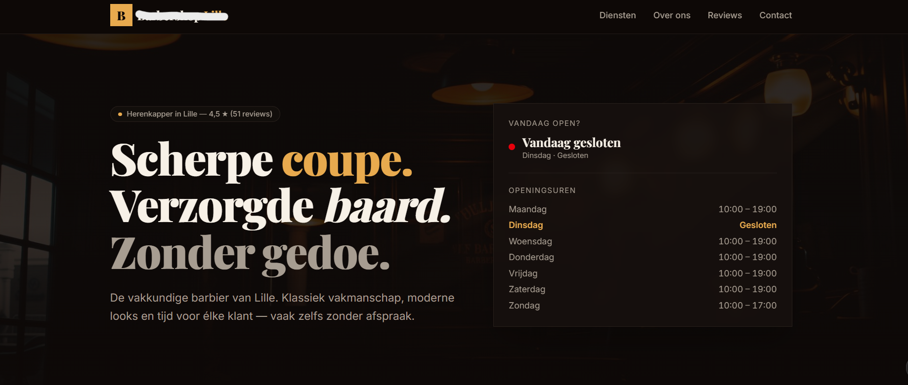 Barbershop  — Bedrijfswebsite